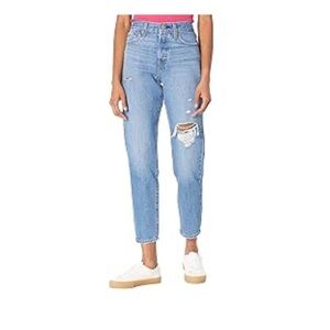 Levi's wedgie high rise straight jeans
